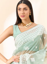 Appealing Looking Saree in Green Colour